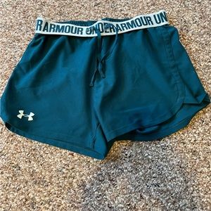 Teal under armor women’s shorts